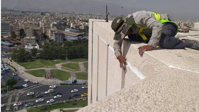 Carrying out construction projects in Azadi Tower