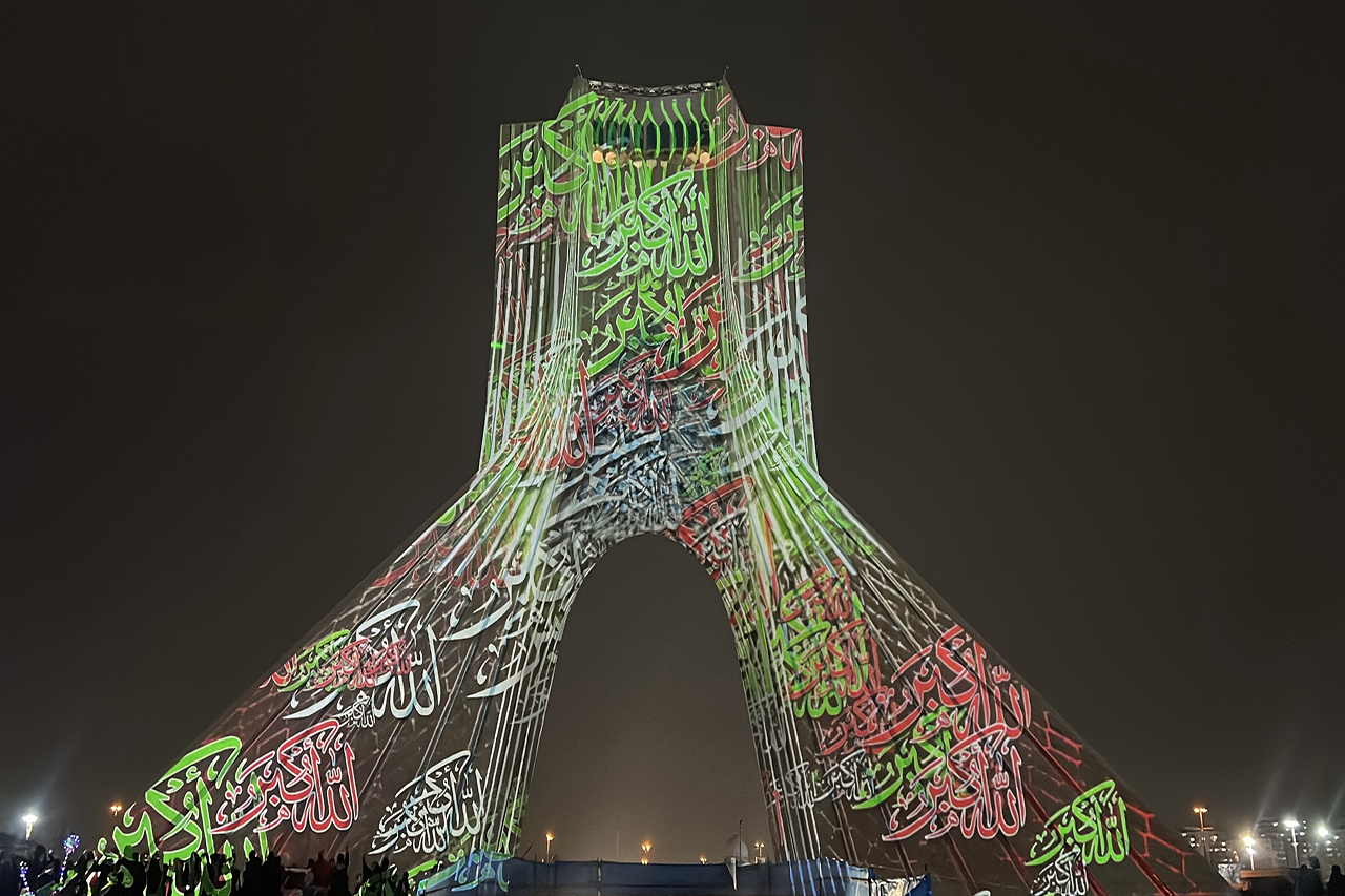 برجنگاره &laquo;برج آزادی&raquo; همزمان با چهلوهفتمین سالروز پیروزی انقلاب اسلامی 